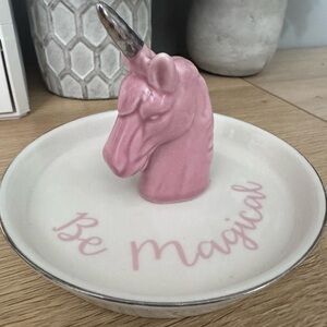 Pink Unicorn Jewelry Dish - Be Magical Trinket Holder